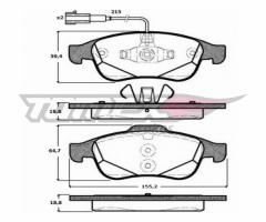 Tomex 1662 klocki hamulcowe alfa romeo giulietta 10-przód, alfa romeo giulietta (940)