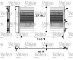 Valeo 818162 chłodnica klimatyzacji fiat z osuszaczem, fiat panda (169)