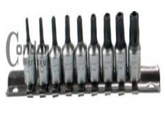 Tesam m1108 nasadki pięciokątne ts10-ts50, 1/4, 9 szt.