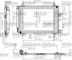 Valeo 817524 chłodnica klimatyzacji peugeot, peugeot 307 (3a/c)
