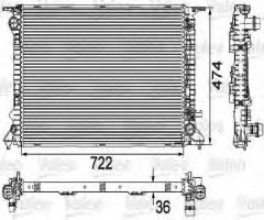 Valeo 735473 chłodnica silnika audi, audi a5 (8t3)