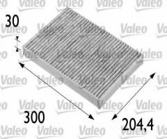 Valeo 698683 filtr kabinowy z węglem aktywnym audi seat, audi a6 (4b2, c5), seat exeo (3r2)