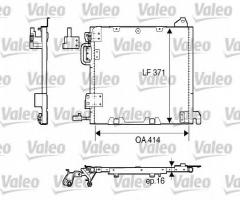 Valeo 817506 chłodnica klimatyzacji opel, opel astra g hatchback (f48_, f08_)