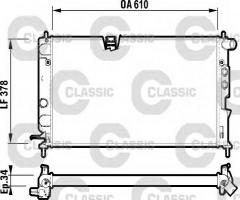 Valeo 232347 chłodnica silnika opel - gama classic, opel vectra b (36_)