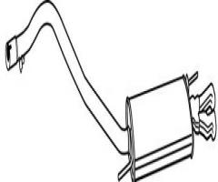 Walker 19692-66 tłumik końcowy vw, vw transporter iv autobus (70xb, 70xc, 7db, 7dw)