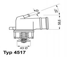 Wahler 4517.87d termostat mercedes, mercedes-benz sl (r129)
