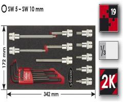Vigor v1660 zestaw kluczy imbusowych 1/2 19cz
