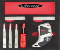 Vigor v1523 zestaw narzędzi - skrobaki, nóż, pensety 25 cz.