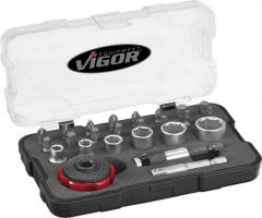 Vigor v2834 zestaw narzędzi 1/4 25 cz. w kasetce