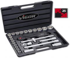Vigor v2460 zestaw kluczy nasadowych 1/2 25 części

v2461