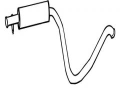 Walker 18852-65 tłumik Środkowy saab, saab 900 ii