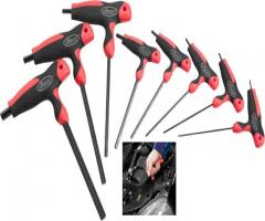 Vigor v1409 wkrętaki imbusowe z rękojeścią t, zestaw 8 elementów