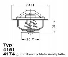 Wahler 4151.76d termostat opel renault, opel arena combi (thb), renault trafic autobus (txw)