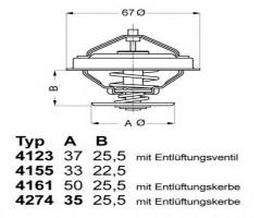 Wahler 4155.87d termostat vw t2, vw transporter iii autobus