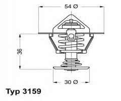 Wahler 3159.82d termostat fiat tempra tipo, fiat tipo (160), lancia delta i (831ab0)