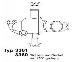 Wahler 3360.87d termostat fiat uno, fiat uno (146a/e)
