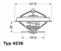 Wahler 4236.92d termostat bmw e34 e36 e39, bmw 3 (e36)