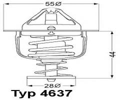 Wahler 4637.82d termostat mitsubishi carisma space star, mitsubishi lancer iv (c6_a, c7_a)