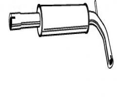 Walker 22435-62 tłumik Środkowy vw, vw polo (6n2)