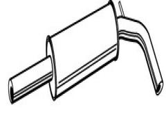 Walker 70504-52 tłumik Środkowy seat cordoba, seat cordoba (6k1, 6k2), vw polo classic (6kv2)