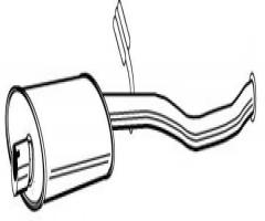 Walker 22599-65 tłumik Środkowy peugeot, peugeot 206 cc (2d)