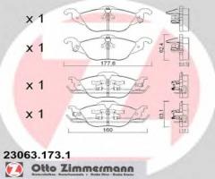 Zimmermann 23063.173.1 klocki hamulcowe opel astra g 98-04, opel astra g hatchback (f48_, f08_)