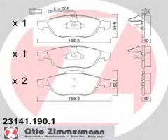 Zimmermann 23141.190.1 klocki hamulcowe alfa romeo 147 01-, alfa romeo 156 (932)