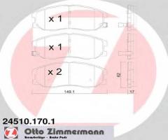 Zimmermann 24510.170.1 klocki hamulcowe opel antara 06- przód, chevrolet captiva (c100, c140)