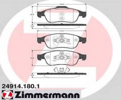 Zimmermann 24914.180.1 klocki hamulcowe renault megane 08-, dacia duster, renault megane cc (ez0/1_)