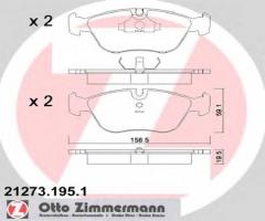 Zimmermann 21273.195.1 klocki hamulcowe volvo 850,s70,v70,c70, volvo 850 (ls)