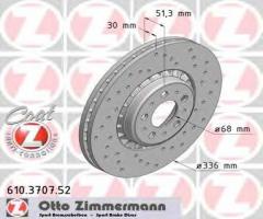 Zimmermann 610.3707.52 tarcza hamulcowa volvo xc90 02-koła 17, volvo xc90 i