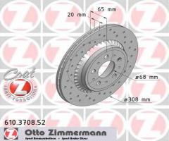 Zimmermann 610.3708.52 tarcza hamulcowa volvo xc90 02-tył wentylowana, volvo xc90 i
