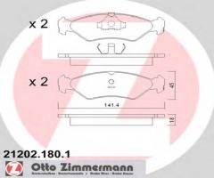 Zimmermann 21202.180.1 klocki hamulcowe ford fiesta 89-00, ford fiesta iii (gfj)
