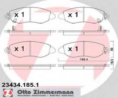 Zimmermann 23434.185.1 klocki hamulcowe ford transit 00-