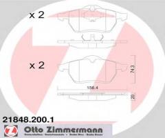 Zimmermann 21848.200.1 klocki hamulcowe ford/seat/vw sharan 95-00, ford galaxy (wgr)
