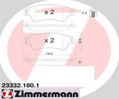 Zimmermann 23332.180.1 klocki hamulcowe citroen xsara 97-00 2,0hdi, citroËn xsara (n1)