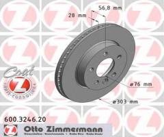 Zimmermann 600.3246.20 tarcza hamulcowa vw amarok 10 -, vw amarok (2h_, s1b)