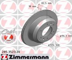 Zimmermann 285.3523.20 tarcza hamulcowa hyundai h1 08- tył, hyundai h-1 travel (tq)