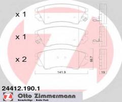 Zimmermann 24412.190.1 klocki hamulcowe opel insignia 08-, chevrolet camaro kabriolet
