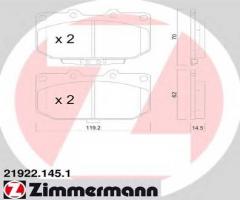 Zimmermann 21922.145.1 klocki hamulcowe subaru impreza 98-07, nissan 300 zx (z32)