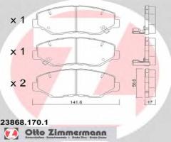 Zimmermann 23868.170.1 klocki hamulcowe honda cr-v 02-06, honda cr-v ii (rd_)