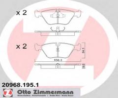 Zimmermann 20968.195.1 klocki hamulcowe bmw 5 e34 88-97, bmw 5 (e34)