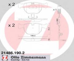 Zimmermann 21486.190.2 klocki hamulcowe bmw 7 e38 94-01 740, bmw 5 (e34)