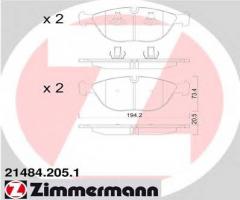 Zimmermann 21484.205.1 klocki hamulcowe bmw 7 e38 750i 94-01, audi a4 avant (8d5, b5), bmw 7 (e38)