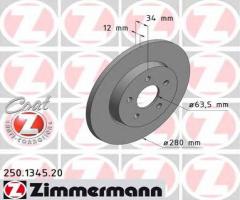 Zimmermann 250.1345.20 tarcza hamulcowa ford mondeo 00-07 tył, ford mondeo iii kombi (bwy)