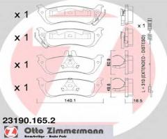 Zimmermann 23190.165.2 klocki hamulcowe mercedes w163 ml230-ml430 98-00 ty