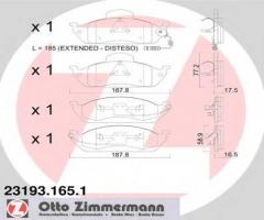 Zimmermann 23193.165.1 klocki hamulcowe mercedes w163 ml230-ml430 98-, mercedes-benz klasa m (w163)
