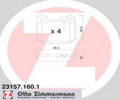 Zimmermann 23157.160.1 klocki hamulcowe mercedes w163 ml270-ml500 00-05tył