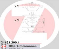 Zimmermann 24161.200.1 klocki hamulcowe bmw 7 e65 02-, bmw x1 (e84)
