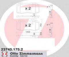 Zimmermann 23745.175.2 klocki hamulcowe mercedes w220 s-klasa 02-05z czuj.